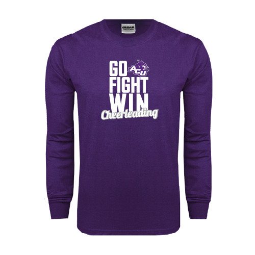  Purple Long Sleeve T Shirt - Go Fight Win