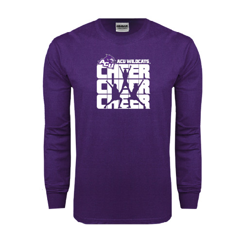  Purple Long Sleeve T Shirt - Cheer