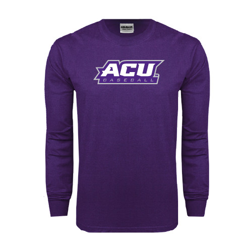  Purple Long Sleeve T Shirt - Baseball