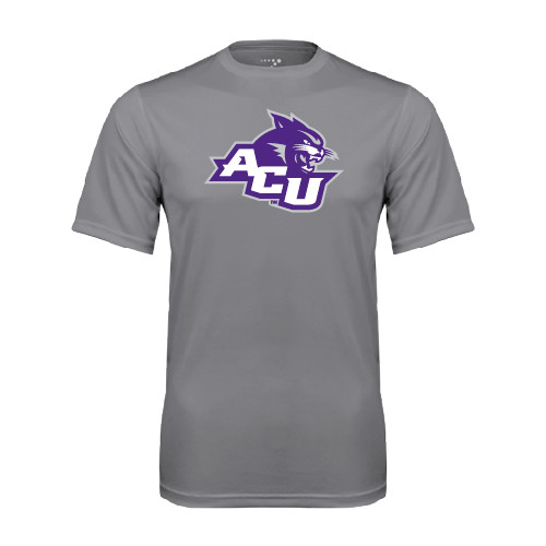  Grey Concrete Performance Tee - Angled ACU w/Wildcat Head