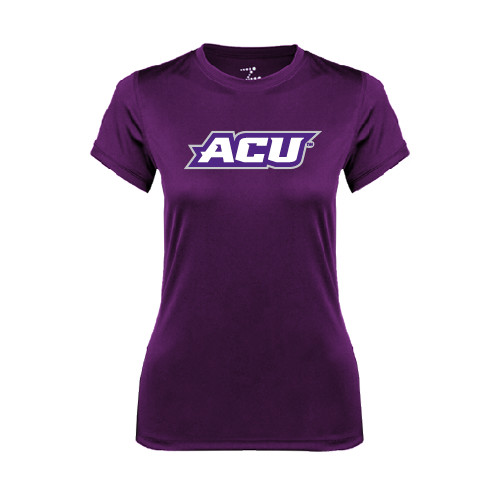  Womens Purple Performance Tee - ACU