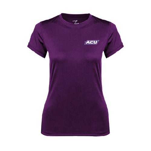  Womens Purple Performance Tee - ACU
