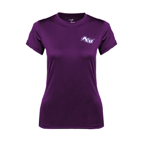  Womens Purple Performance Tee - Angled ACU