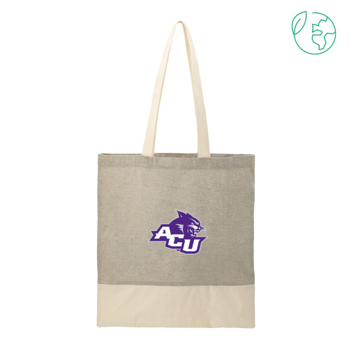  Split Recycled Grey Cotton Twill Convention Tote - Primary Logo