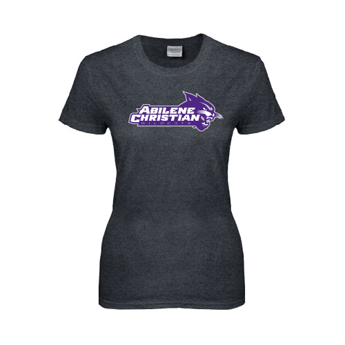  Womens Dark Heather Short Sleeve Tee - Primary Logo