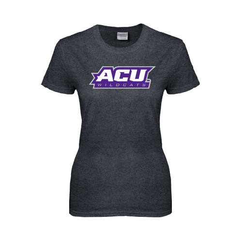  Womens Dark Heather Short Sleeve Tee - ACU Wildcats