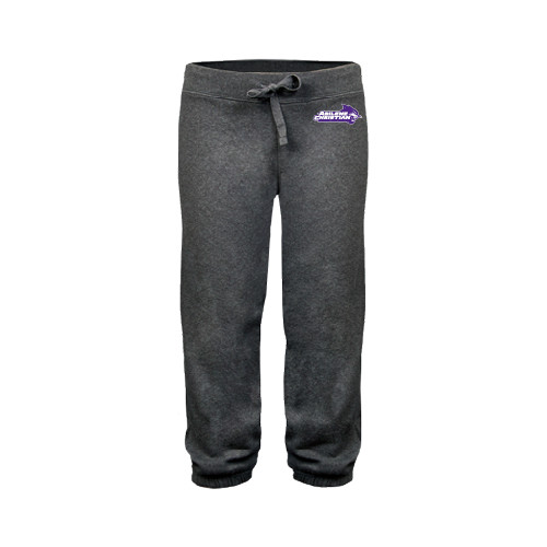  ENZA Womens Dark Heather Banded Fleece Capri - Primary Logo