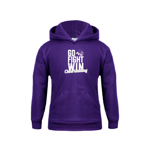 Youth Purple Fleece Hoodie - Go Fight Win