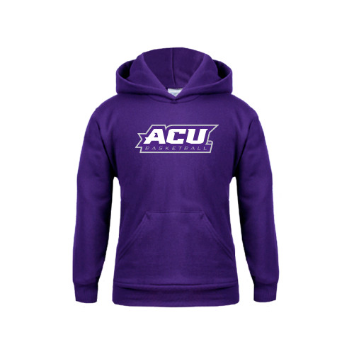  Youth Purple Fleece Hoodie - Basketball