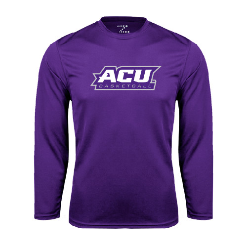  Purple Performance Long Sleeve Shirt - Basketball