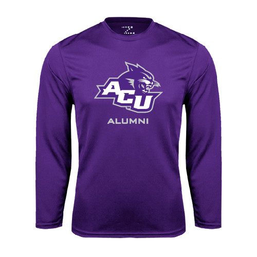  Purple Performance Long Sleeve Shirt - Alumni