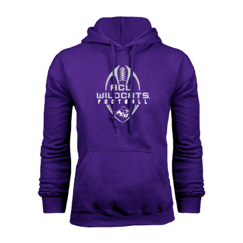  Purple Fleece Hoodie - Tall Football Design
