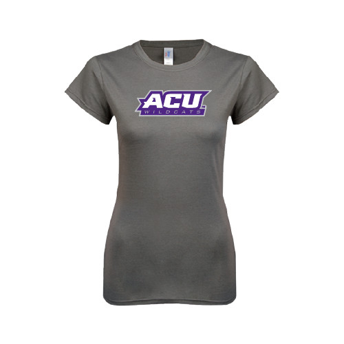  Next Level Womens Charcoal Boyfriend Tee - ACU Wildcats