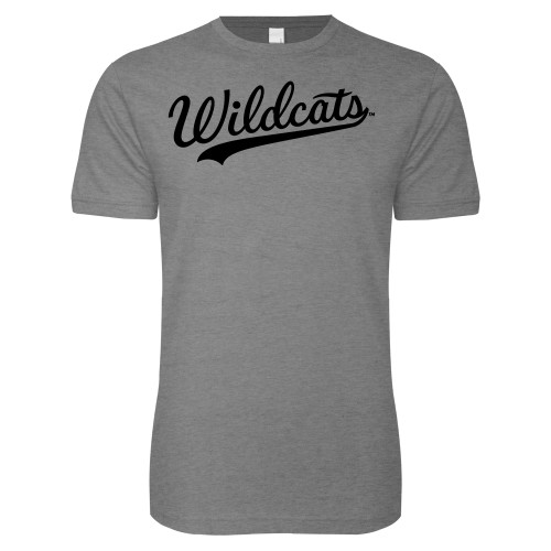  Next Level Heather Grey SoftStyle T Shirt - ACU - Wildcats Script