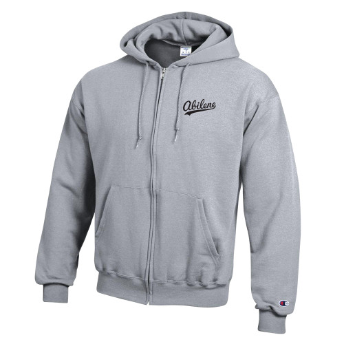  Champion Heather Grey Full Zip Hood - ACU - Abilene Script