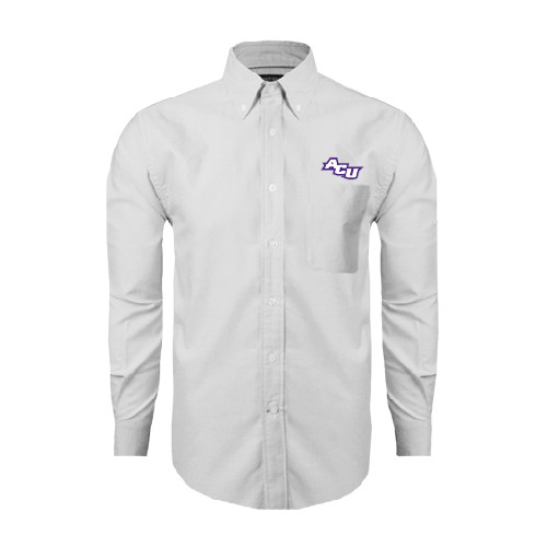  White Oxford Long Sleeve Shirt - Angled ACU