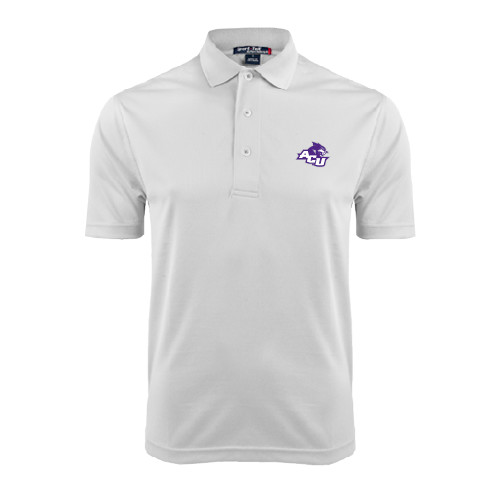 White Dry Mesh Polo - Angled ACU w/Wildcat Head