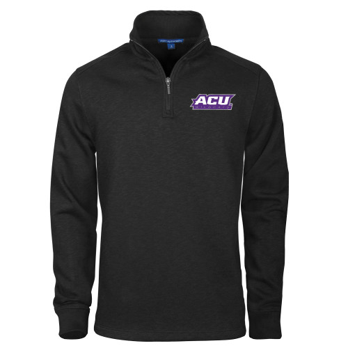  Black Slub Fleece 1/4 Zip Pullover - ACU Wildcats