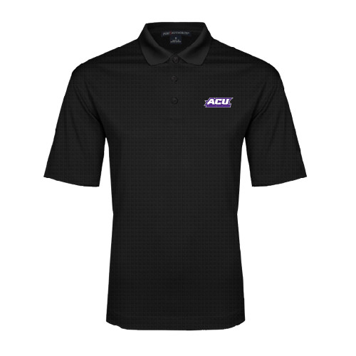  Black Performance Fine Jacquard Polo - ACU Wildcats