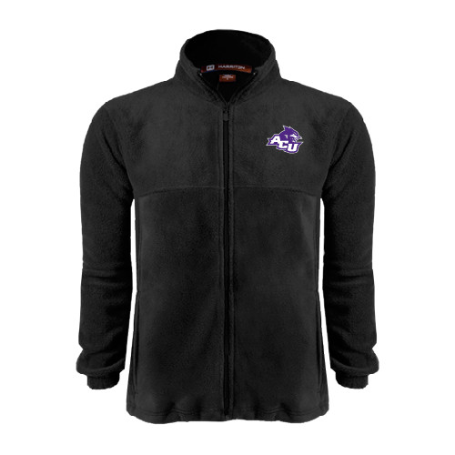  Black Fleece Full Zip Jacket - Angled ACU w/Wildcat Head