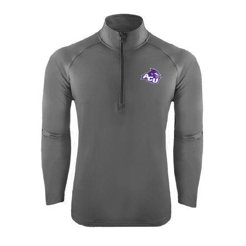  Sport Tek Charcoal Sport Wick Stretch 1/2 Zip Pullover - Angled ACU w/Wildcat Head