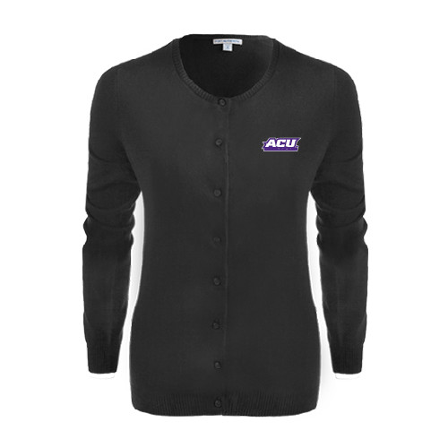  Womens Black Cardigan Sweater - ACU Wildcats