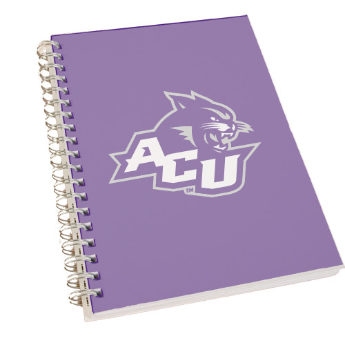  Clear 7 x 10 Spiral Journal Notebook - Angled ACU w/Wildcat Head