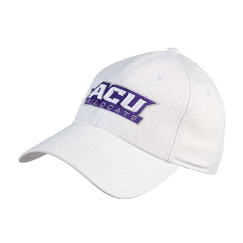  White Structured Adjustable Pro Style Hat - ACU Wildcats