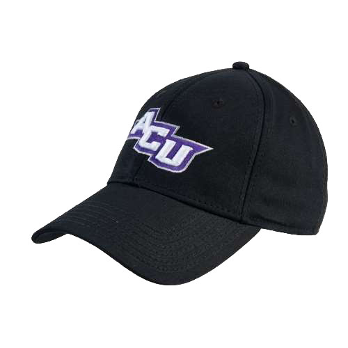  Black Structured Adjustable Pro Style Hat - Angled ACU