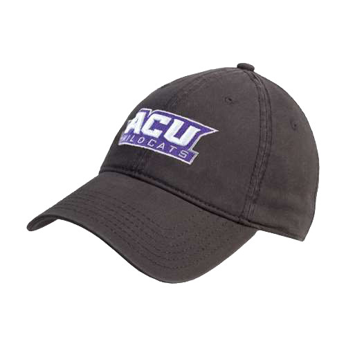  Charcoal Unstructured Adjustable Low Profile Hat - ACU Wildcats