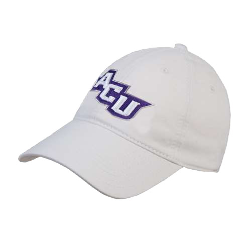  White Unstructured Adjustable Low Profile Hat - Angled ACU
