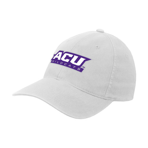  White Flexfit Structured Low Profile Hat - ACU Wildcats
