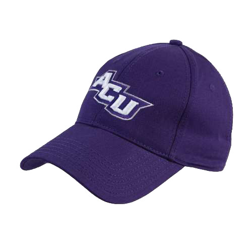  Purple Structured Adjustable Pro Style Hat - Angled ACU