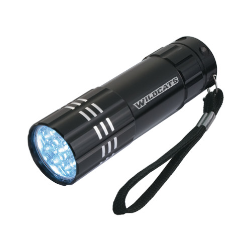 Industrial Triple LED Black Flashlight - Wildcats Engraved