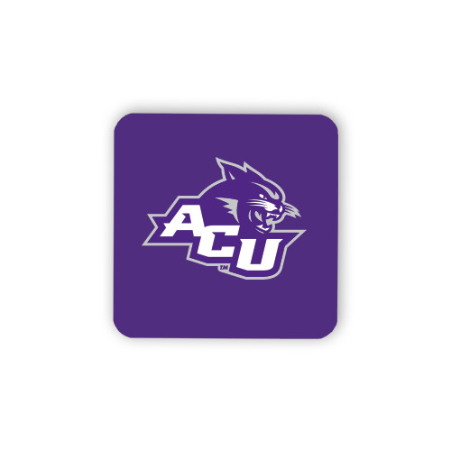  Hardboard Coaster w/Cork Backing - Angled ACU w/Wildcat Head