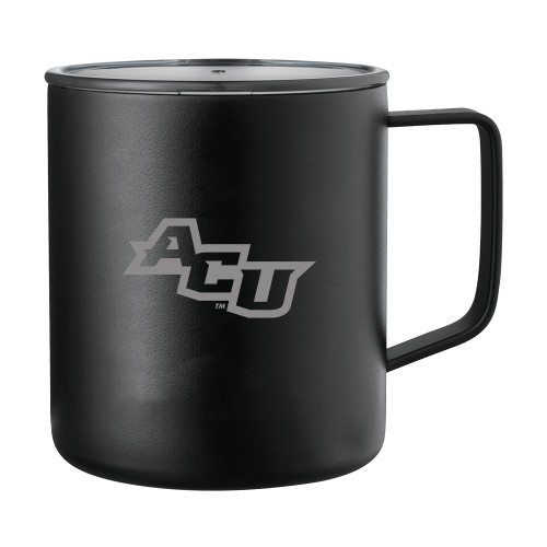  Rover Camp Vacuum Insulated Black Mug 14oz - Angled ACU Engraved