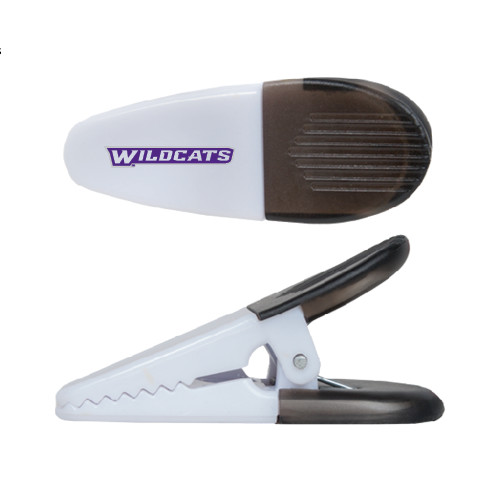 White Crocodile Clip/Magnet - Wildcats
