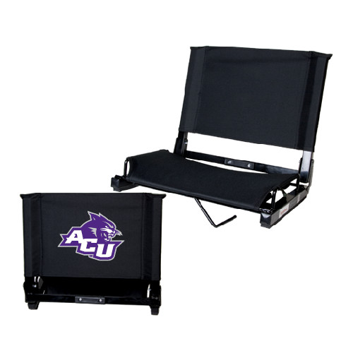 ACU Wildcat Stadium Chair Black - Angled ACU w/Wildcat Head
