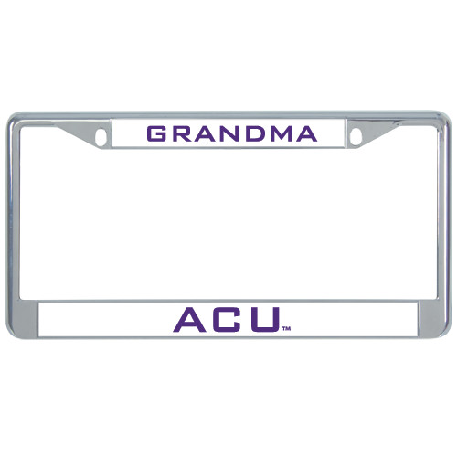 Metal License Plate Frame in Chrome - Grandma