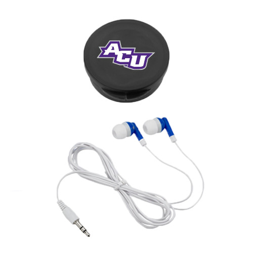  Ear Buds in Black Case - Angled ACU
