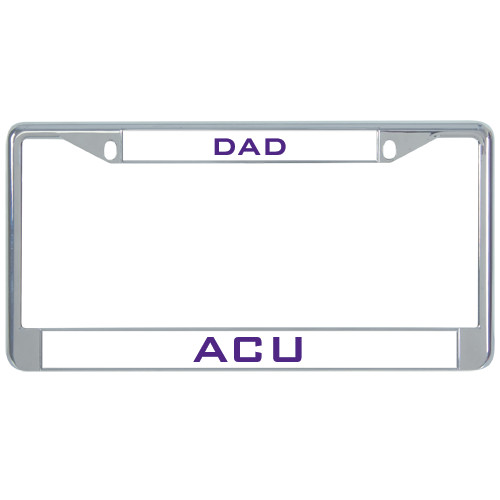  Dad Metal License Plate Frame in Chrome - Dad
