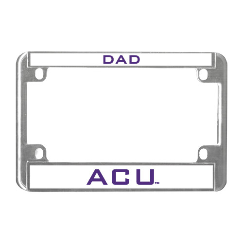 Metal Motorcycle License Plate Frame in Chrome - Dad