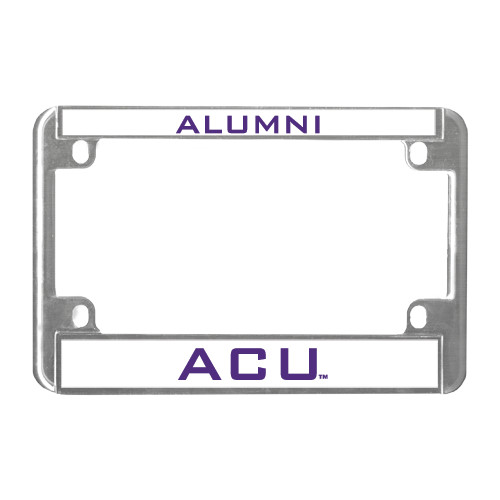  Metal Motorcycle License Plate Frame in Chrome - Alumni