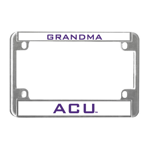  Metal Motorcycle License Plate Frame in Chrome - Grandma
