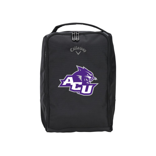  Callaway Clubhouse Black Golf Shoe Bag - Angled ACU w/Wildcat Head