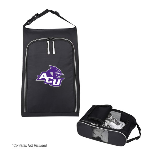  Crosstown Side Mesh Black Shoe Bag - Angled ACU w/Wildcat Head