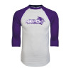 Thumbnail image for  White/Purple Raglan Baseball T Shirt