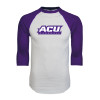 Thumbnail image for  White/Purple Raglan Baseball T Shirt