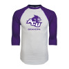 Thumbnail image for  White/Purple Raglan Baseball T Shirt