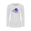 Thumbnail image for  Womens White Long Sleeve V Neck Tee